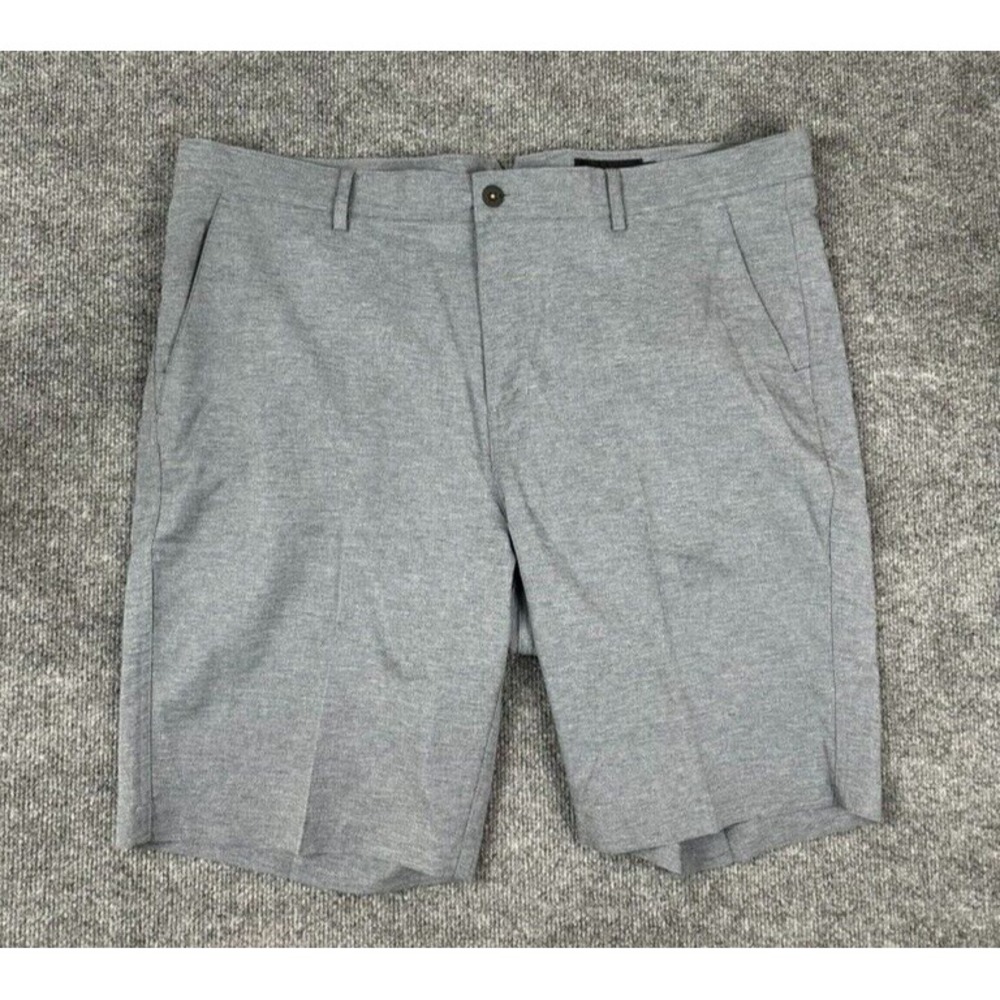 Men's Dunning Golf Shorts Gray Flat Front Size 38(41 Waist) Inseam 10"‎